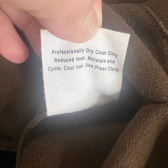 Charles Nolan 100% Wool Chocolate Brown Wrap/Kilt Like Skirt SZ 8 - Picture 7 of 7